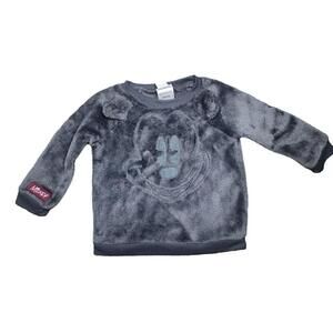 Disney Baby Mickey Mouse Fuzzy Sweatshirt - Size 12M - Soft & Adorable